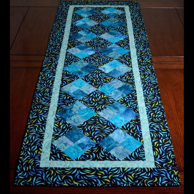 Batik Table Runner Blue